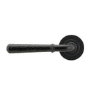 Black Hammered Newbury Lever on Rose Set (Plain) - Unsprung | From The Anvil - Concealed - From The Anvil - Yester Home