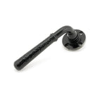 Black Hammered Newbury Lever on Rose Set (Square) - Unsprung | From The Anvil - Concealed - From The Anvil - Yester Home
