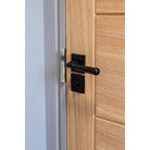 Black Hammered Newbury Lever on Rose Set (Square) - Unsprung | From The Anvil-Concealed-Yester Home