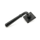 Black Hammered Newbury Lever on Rose Set (Square) - Unsprung | From The Anvil - Concealed - From The Anvil - Yester Home