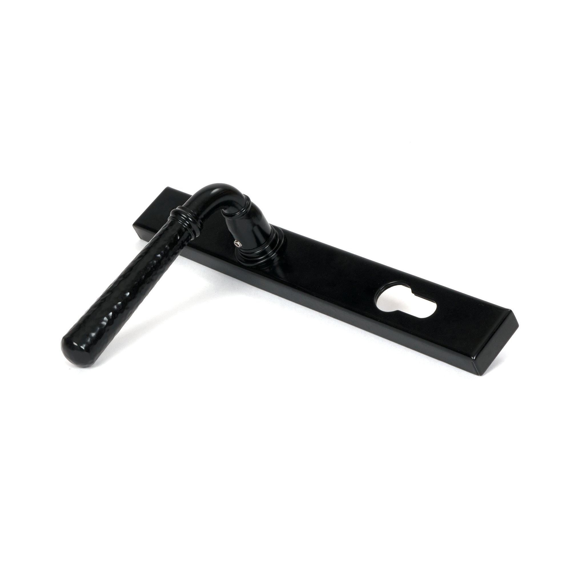 Black Hammered Newbury Slimline Espag. Lock Set | From The Anvil - Espagnolette - From The Anvil - Yester Home