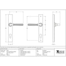 Black Hammered Newbury Slimline Espag. Lock Set | From The Anvil - Espagnolette - From The Anvil - Yester Home