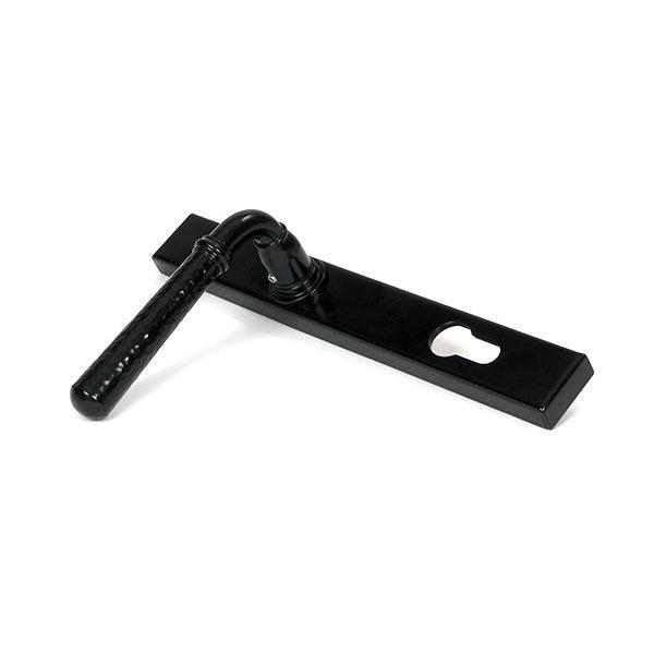 Black Hammered Newbury Slimline Espag. Lock Set | From The Anvil-Espagnolette-Yester Home