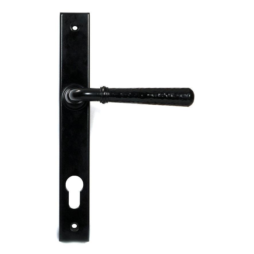 Black Hammered Newbury Slimline Espag. Lock Set | From The Anvil-Espagnolette-Yester Home