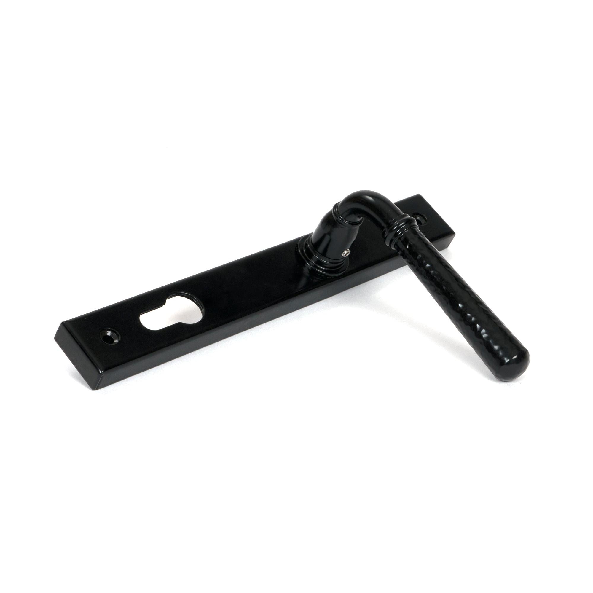 Black Hammered Newbury Slimline Espag. Lock Set | From The Anvil - Espagnolette - From The Anvil - Yester Home