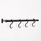 Black Iron Hanging Rail-Hook Rails-Yester Home