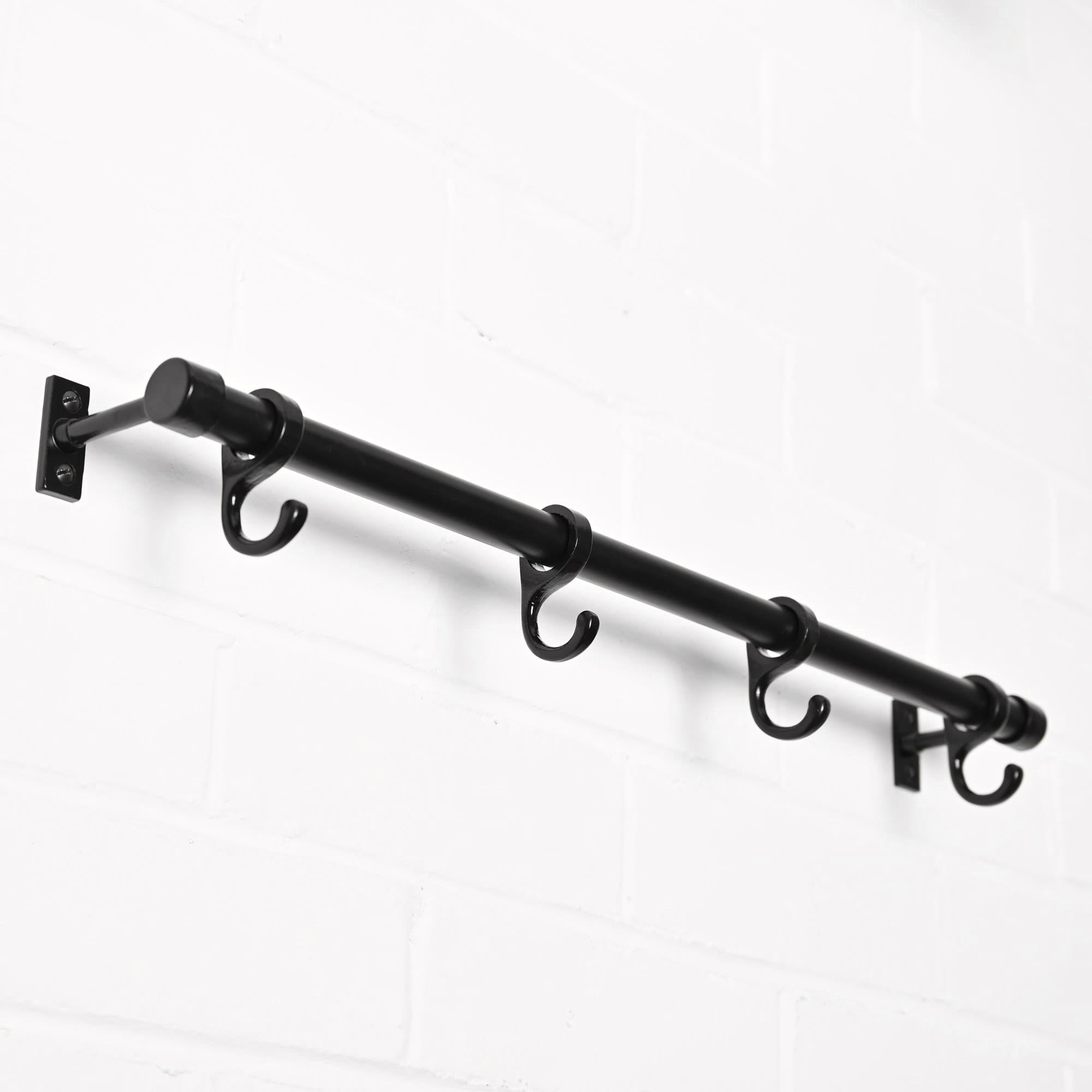 Hang Rails Black Black Iron Hanging Rail | Yester Home