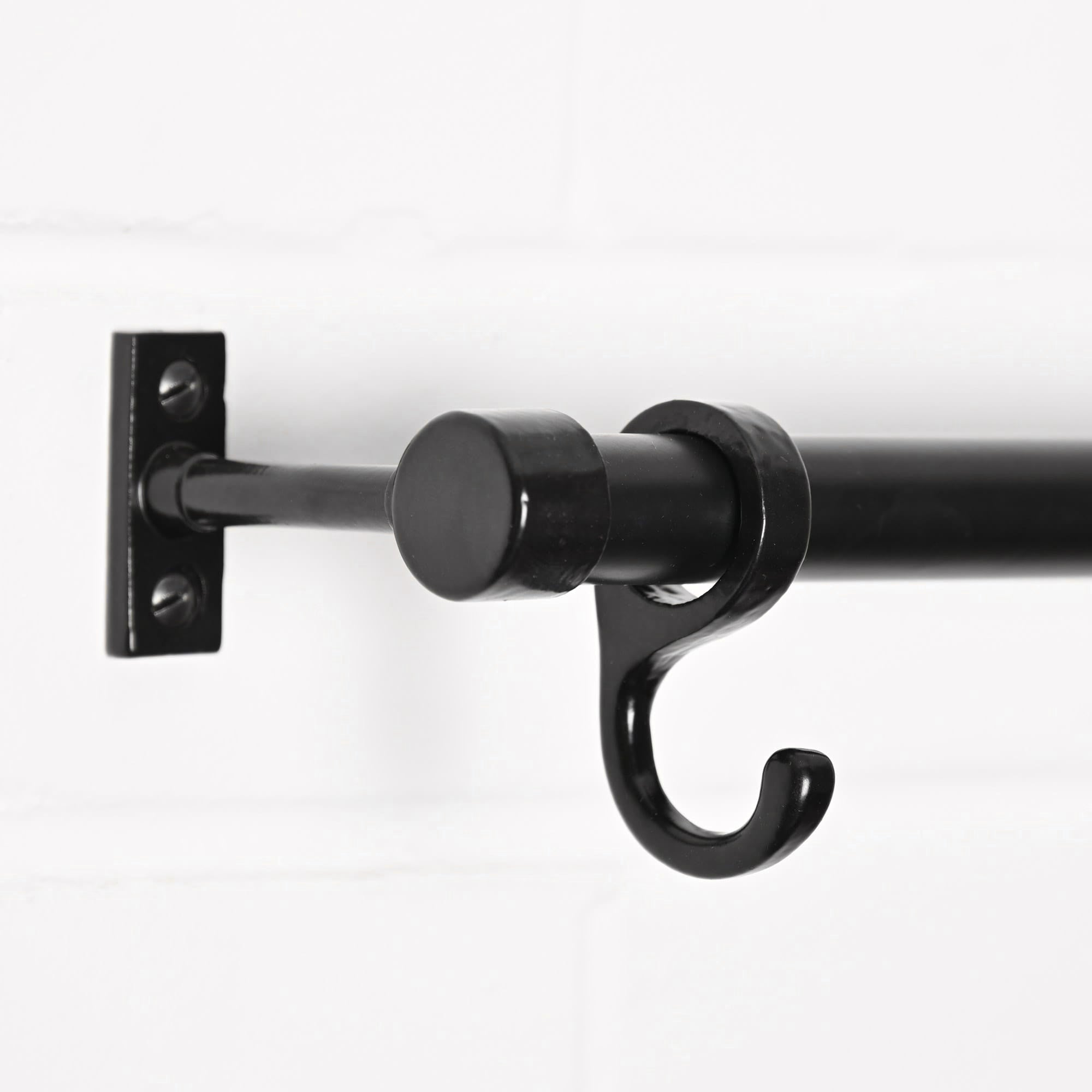 Black Iron Hanging Rail-Hook Rails-Yester Home