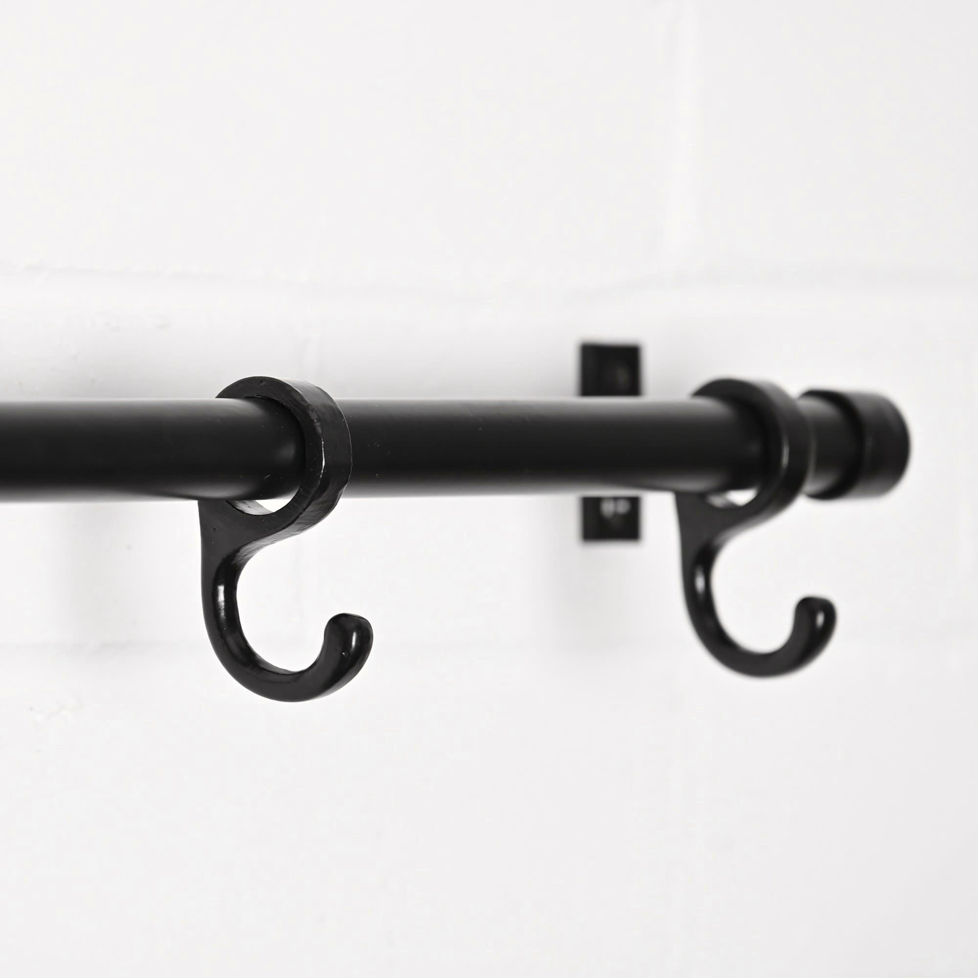 Hang Rails Black Black Iron Hanging Rail | Yester Home