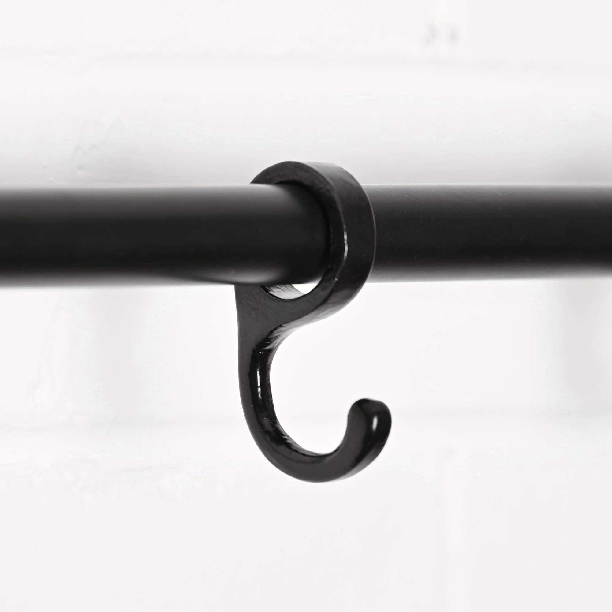 Black Iron Hanging Rail-Hook Rails-Yester Home