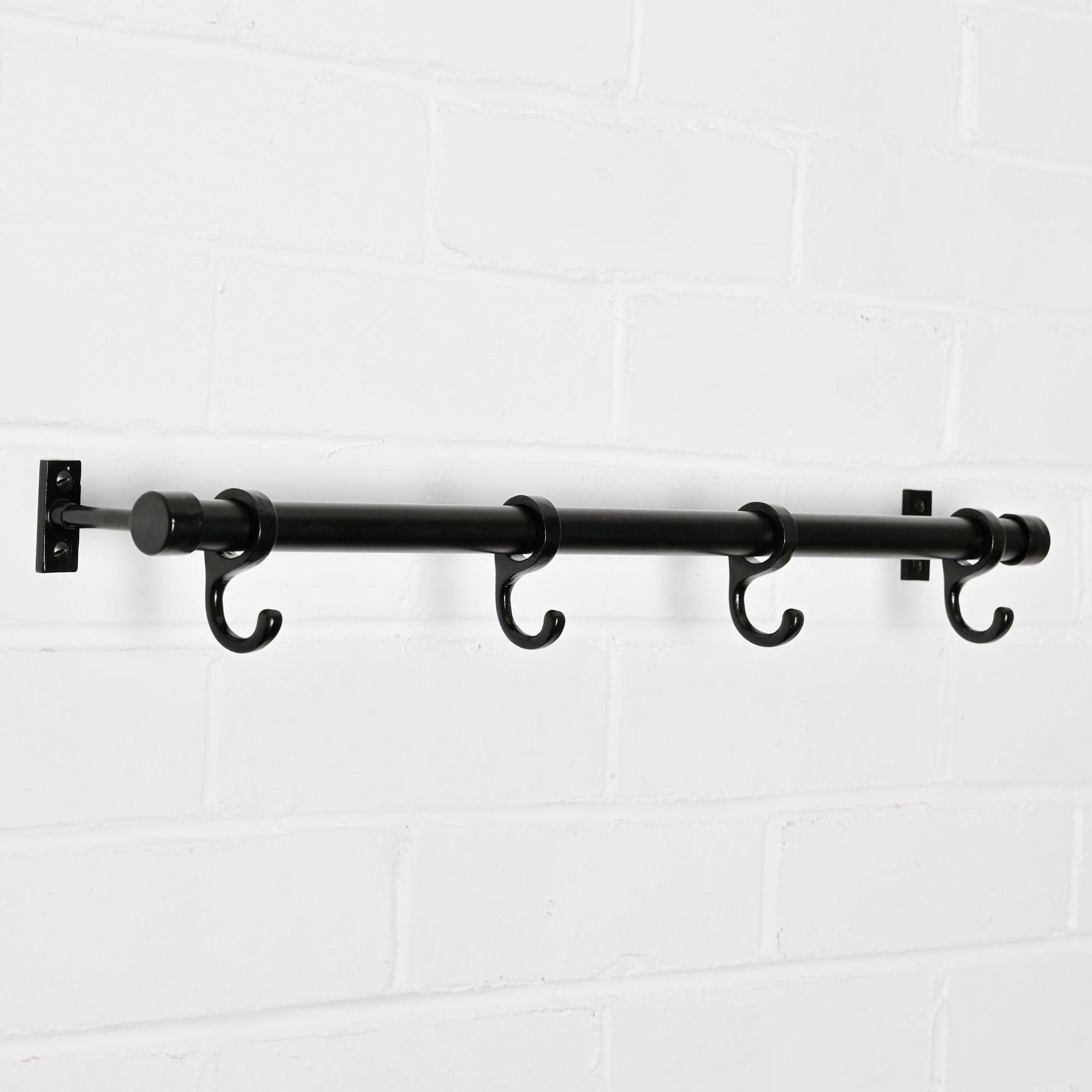 Hang Rails Black Black Iron Hanging Rail | Yester Home