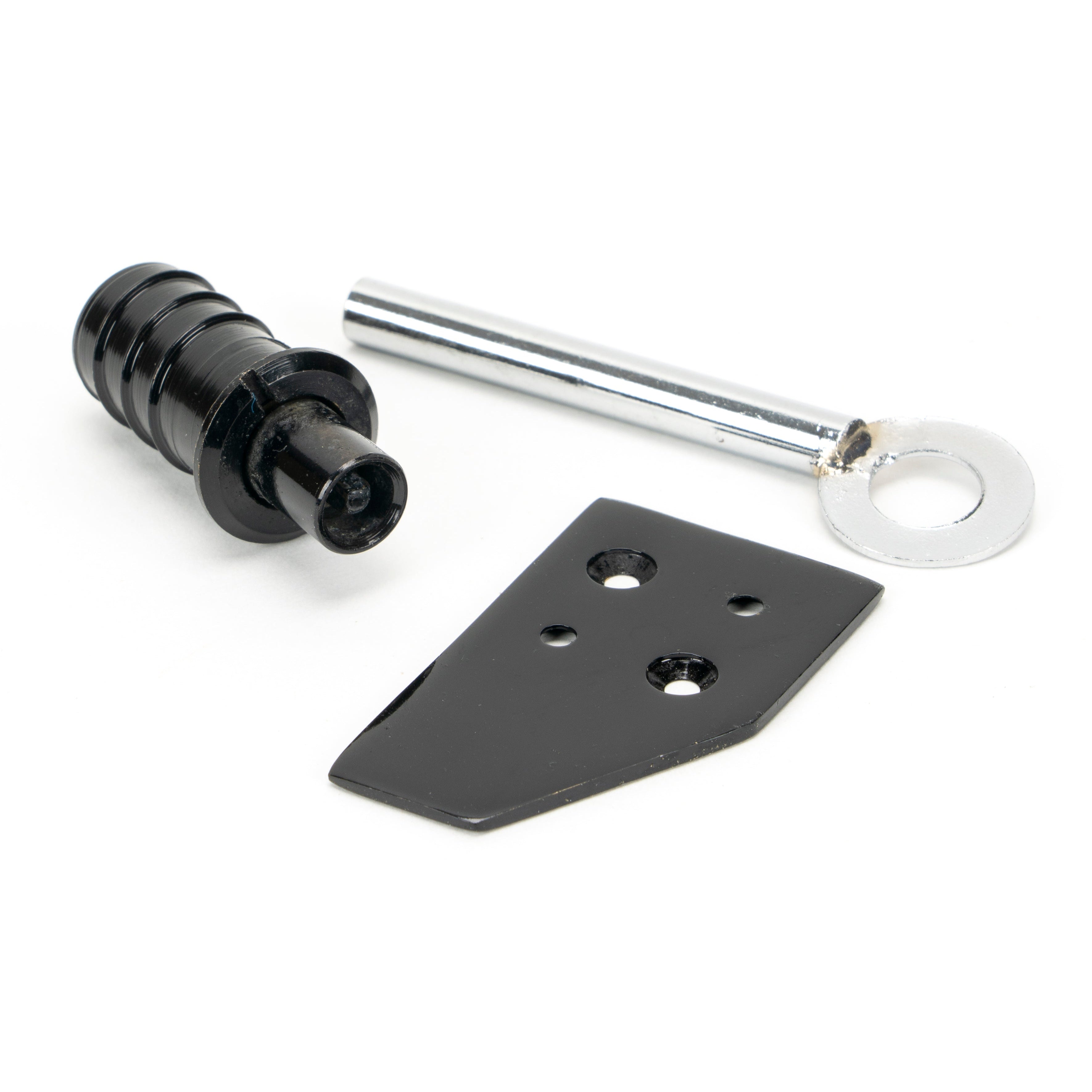 Black Key-Flush Sash Stop | From The Anvil-Sash Stops-Yester Home