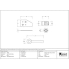 Black Key-Flush Sash Stop | From The Anvil - Sash Stops - From The Anvil - Yester Home