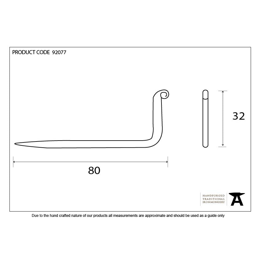 Black L Hook - Large | From The Anvil-L Hooks-Yester Home