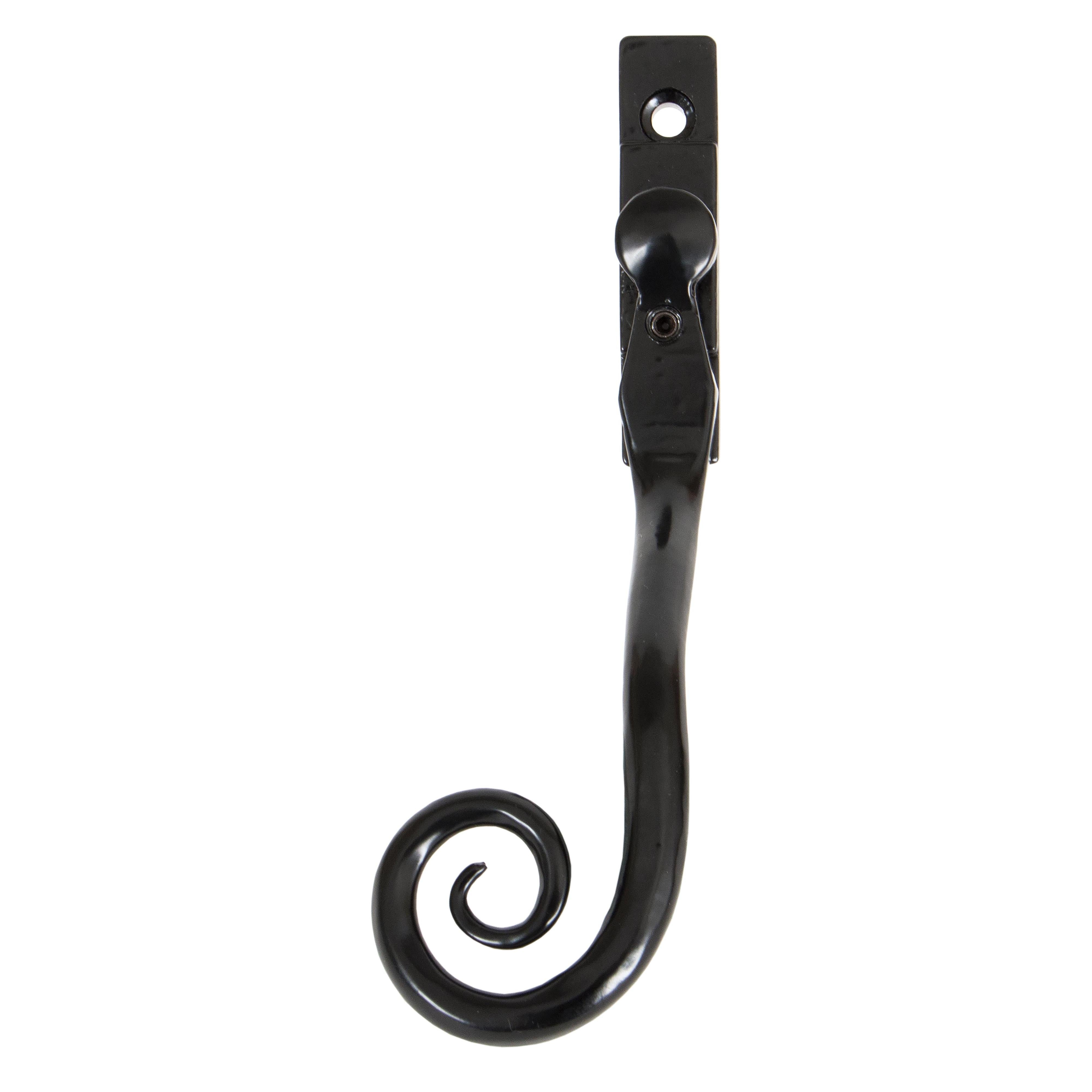 Black Large 16mm Monkeytail Espag - LH | From The Anvil - Espag. Fasteners - From The Anvil - Yester Home
