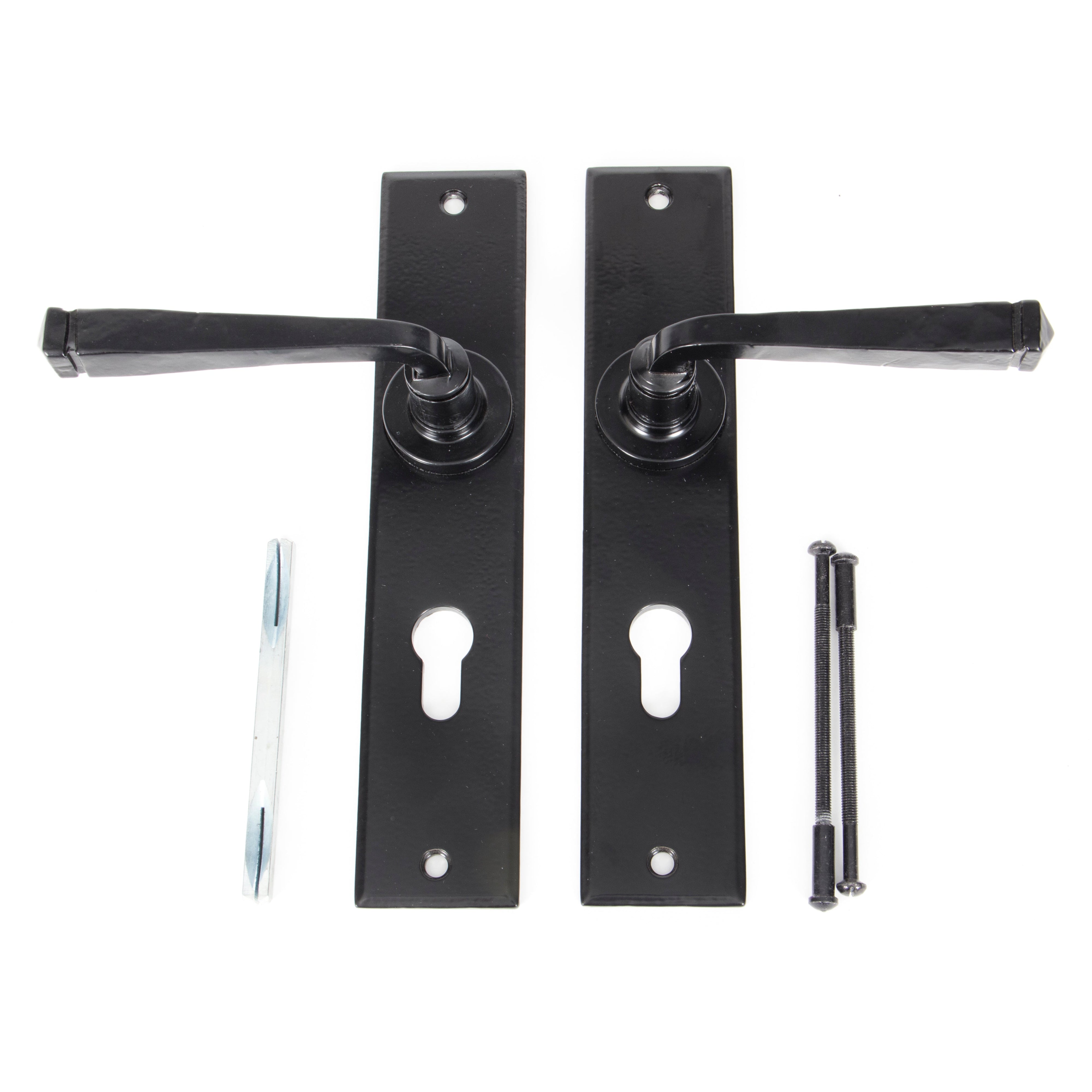 Black Large Avon 72mm Centre Euro Lock Set | From The Anvil-Lever Euro-Yester Home