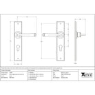 Black Large Avon 72mm Centre Euro Lock Set | From The Anvil-Lever Euro-Yester Home