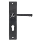 Black Large Avon 72mm Centre Euro Lock Set | From The Anvil - Lever Euro - From The Anvil - Yester Home