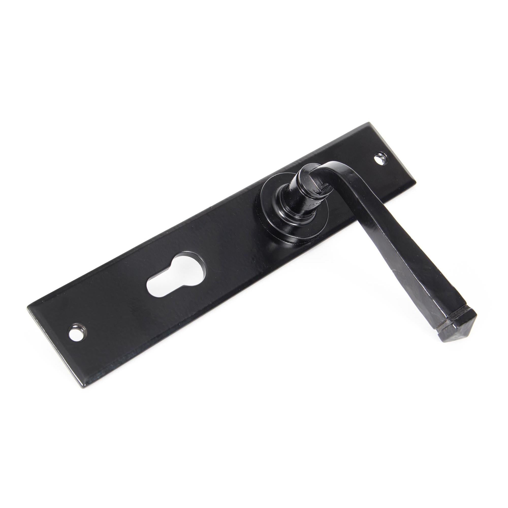 Black Large Avon 72mm Centre Euro Lock Set | From The Anvil - Lever Euro - From The Anvil - Yester Home