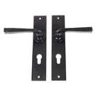 Black Large Avon 72mm Centre Euro Lock Set | From The Anvil - Lever Euro - From The Anvil - Yester Home