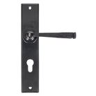 Black Large Avon 72mm Centre Euro Lock Set | From The Anvil-Lever Euro-Yester Home