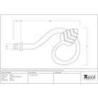 Black Leaf Curtain Finial (pair) | From The Anvil-Finials-Yester Home
