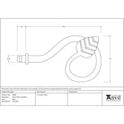 Black Leaf Curtain Finial (pair) | From The Anvil - Finials - From The Anvil - Yester Home