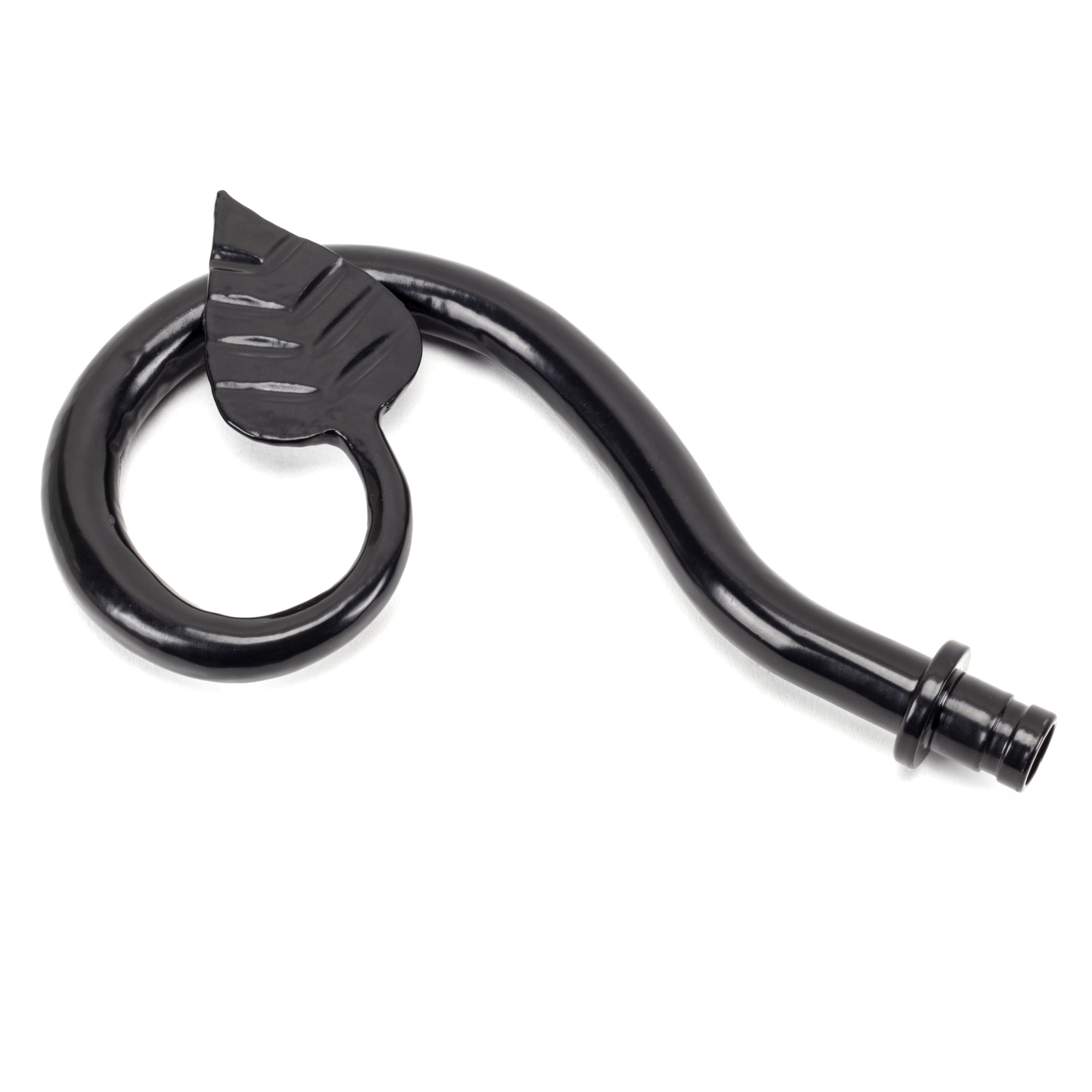 Black Leaf Curtain Finial (pair) | From The Anvil-Finials-Yester Home