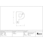 Black Letter P | From The Anvil - Letters - From The Anvil - Yester Home