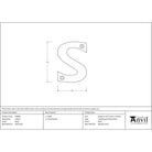 Black Letter S | From The Anvil - Letters - From The Anvil - Yester Home
