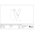 Black Letter V | From The Anvil - Letters - From The Anvil - Yester Home