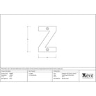 Black Letter Z | From The Anvil - Letters - From The Anvil - Yester Home