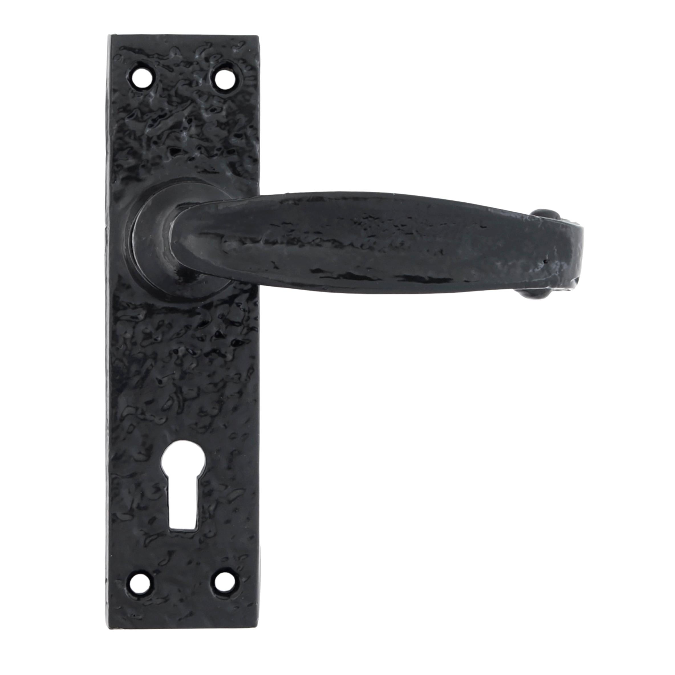 Black Lever Lock Set | From The Anvil - Lever Lock - From The Anvil - Yester Home
