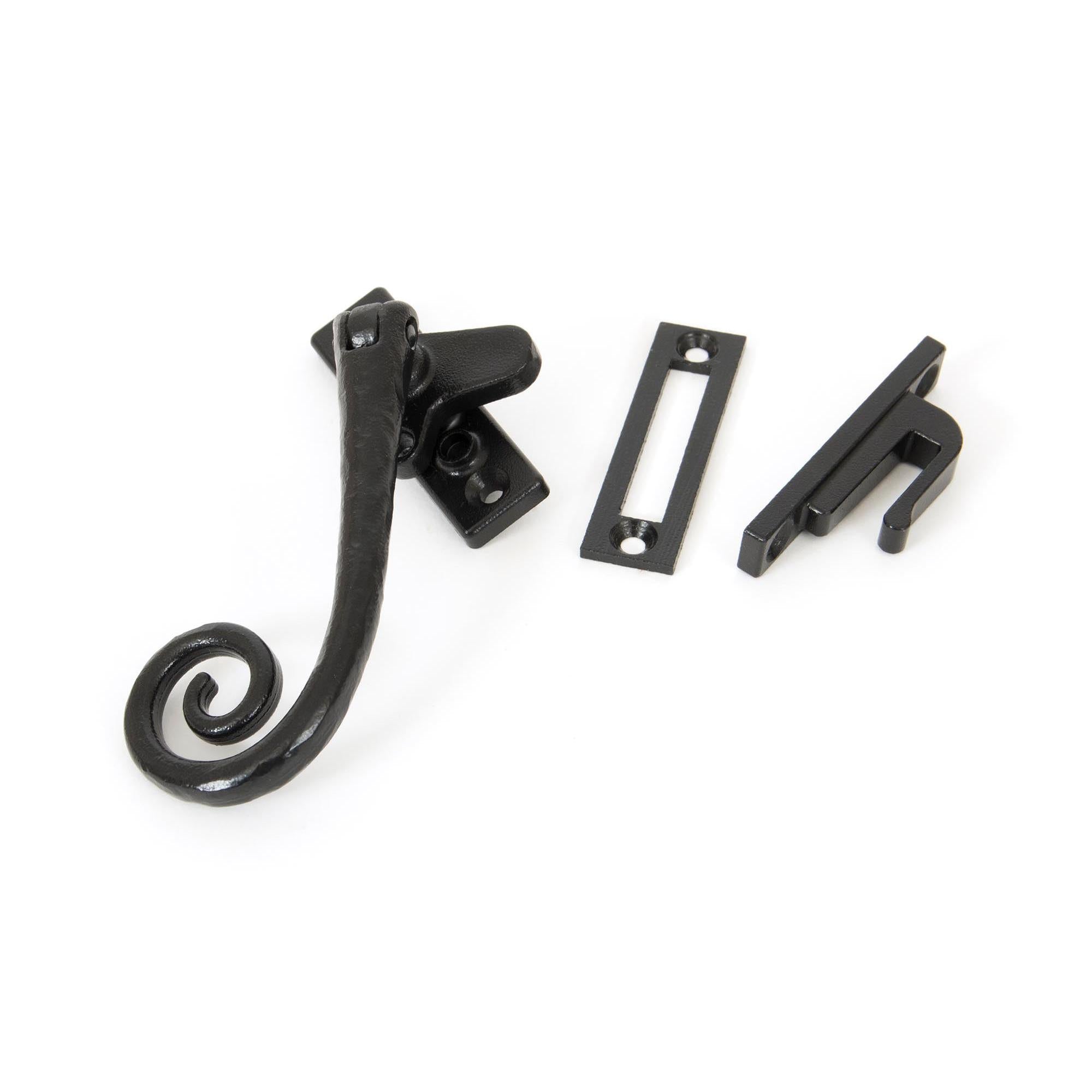 Black Locking Deluxe Monkeytail Fastener - LH | From The Anvil - Locking Fasteners - From The Anvil - Yester Home