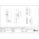 Black Locking Deluxe Monkeytail Fastener - RH | From The Anvil - Locking Fasteners - From The Anvil - Yester Home