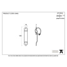 Black Locking Gothic Screw on Staple | From The Anvil - Staple Pins & Plates - From The Anvil - Yester Home