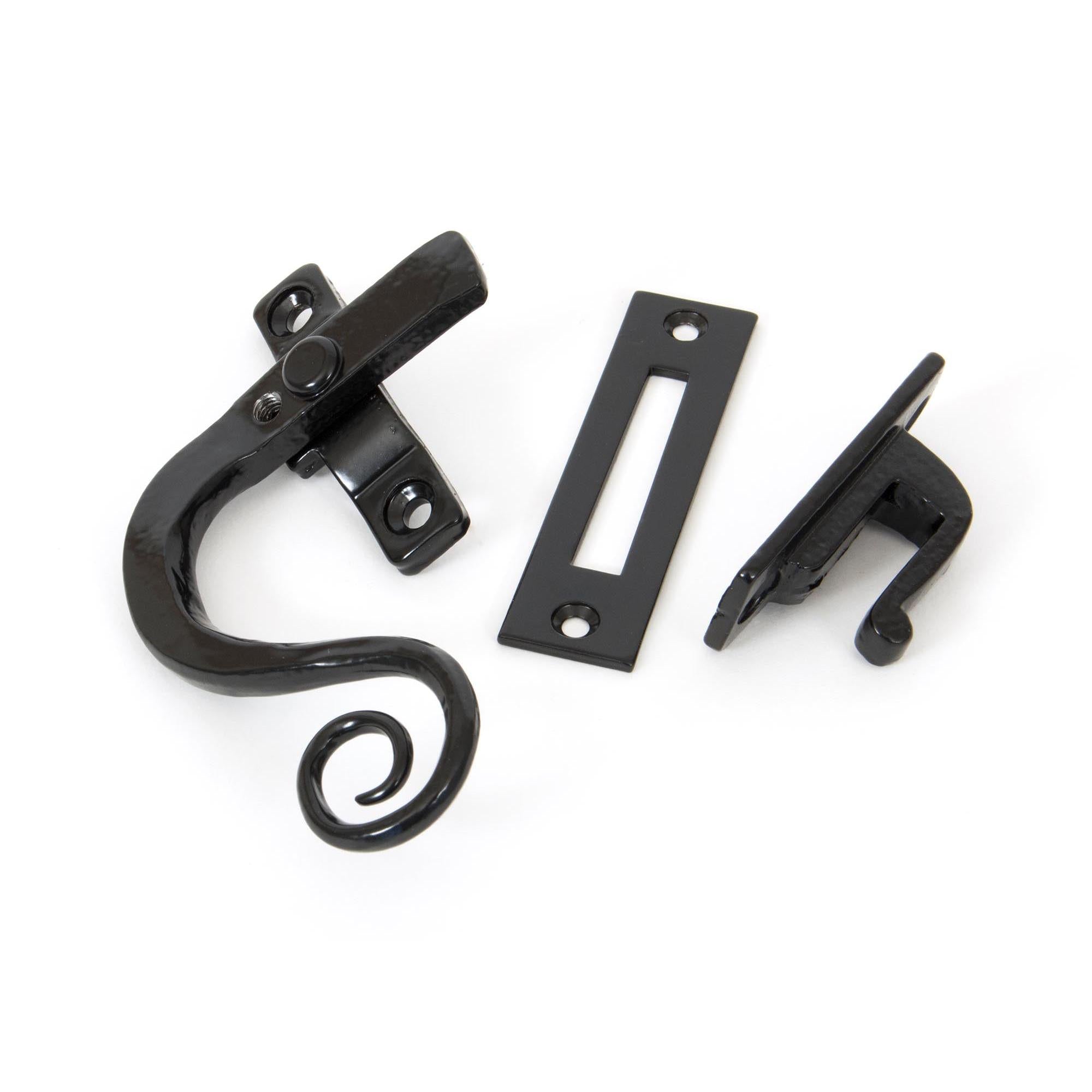 Black Locking Monkeytail Fastener - LH | From The Anvil - Locking Fasteners - From The Anvil - Yester Home