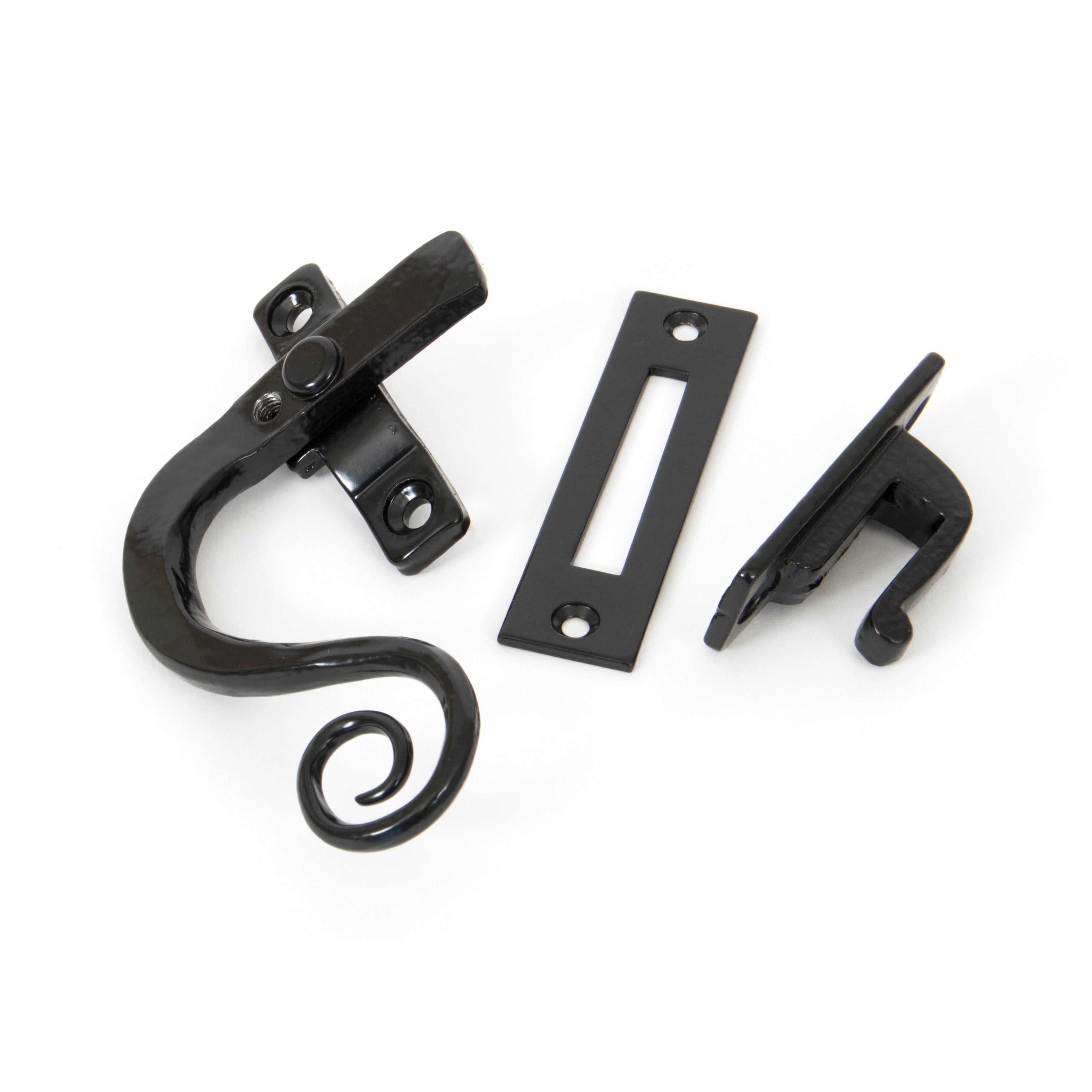 Black Locking Monkeytail Fastener - LH | From The Anvil-Locking Fasteners-Yester Home