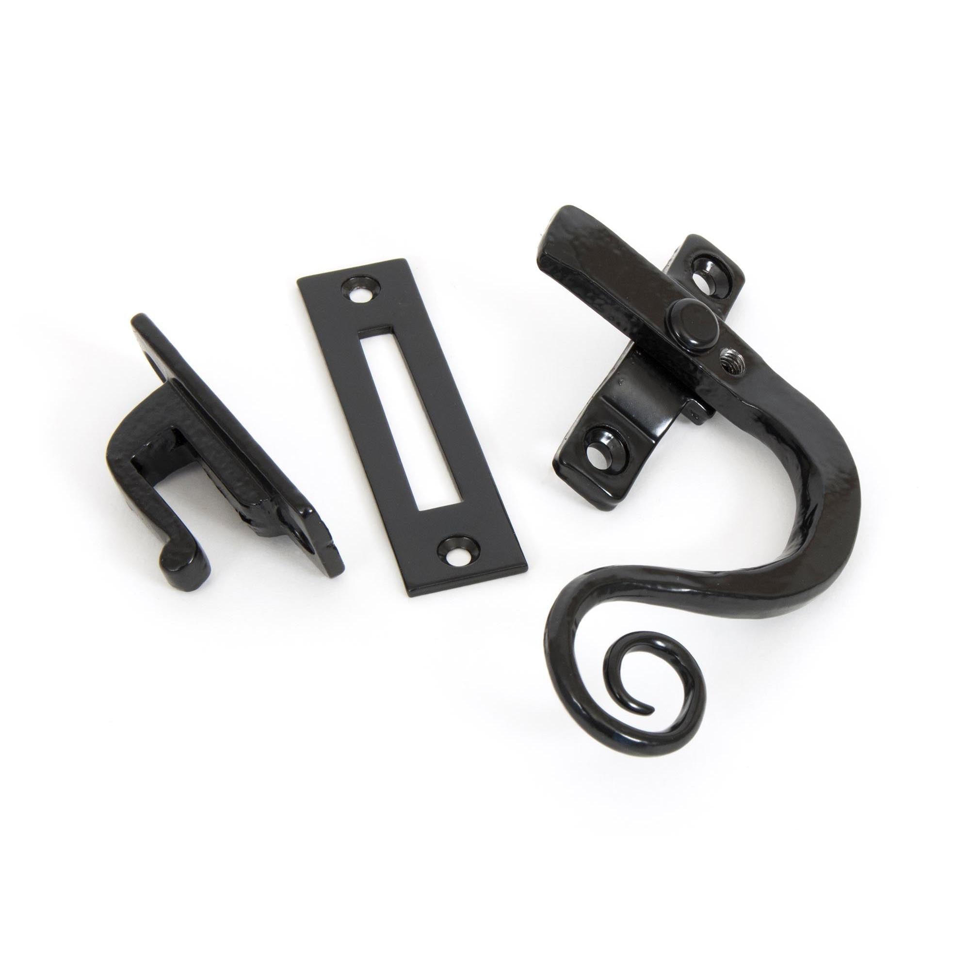 Black Locking Monkeytail Fastener - RH | From The Anvil - Locking Fasteners - From The Anvil - Yester Home