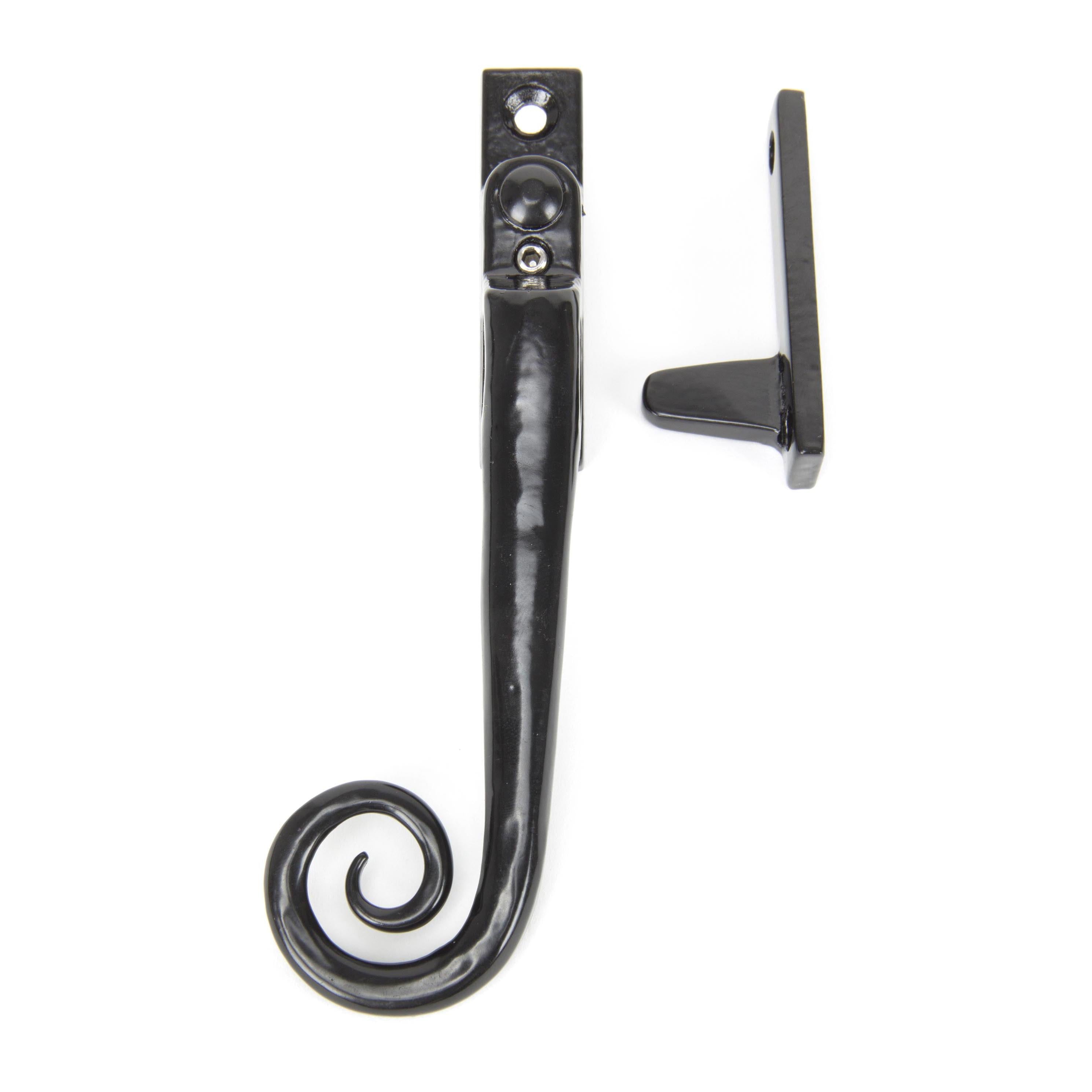 Black Locking Night-Vent Monkeytail Fastener - LH | From The Anvil - Night-Vent Fasteners - From The Anvil - Yester Home