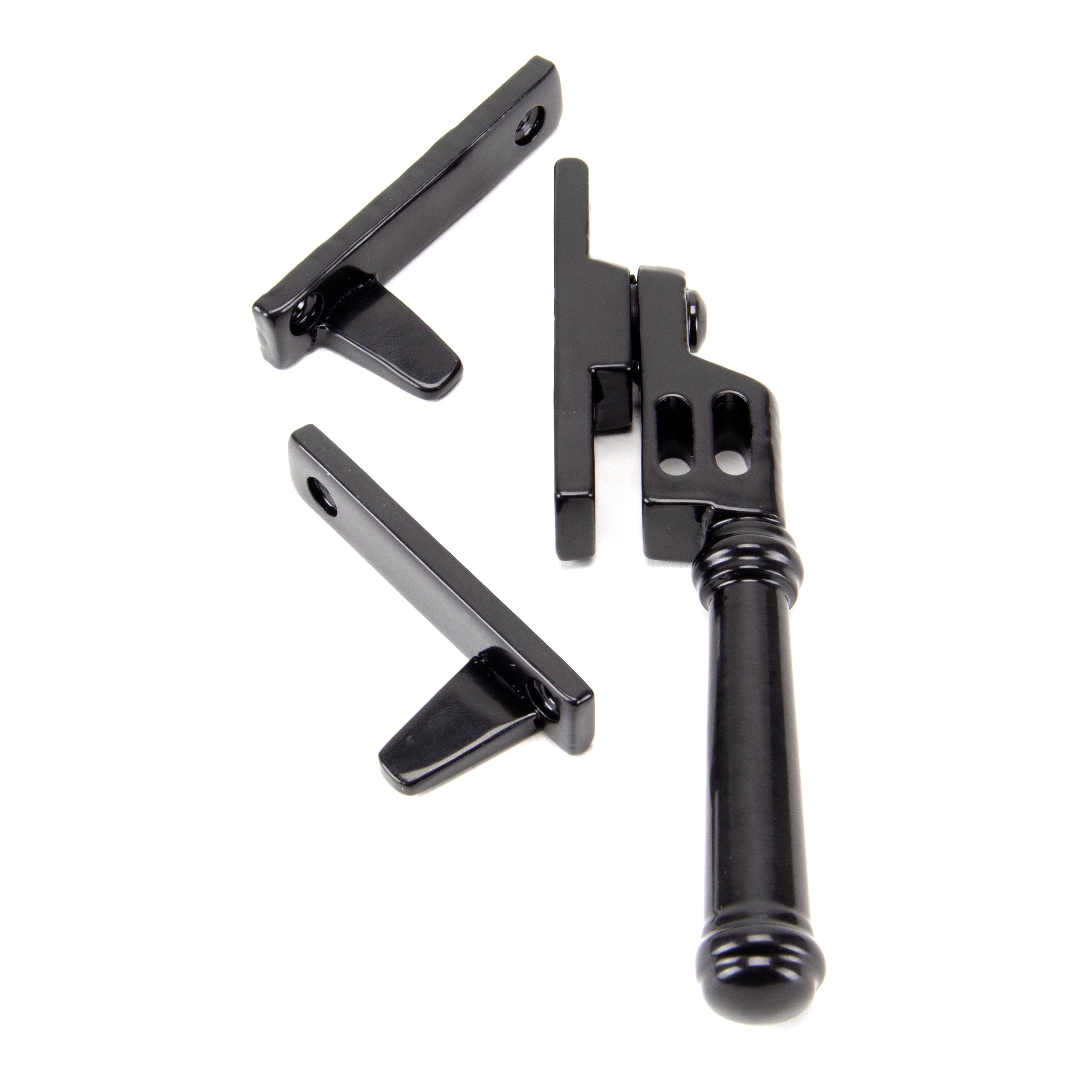 Black Locking Night-Vent Regency Fastener | From The Anvil-Night-Vent Fasteners-Yester Home