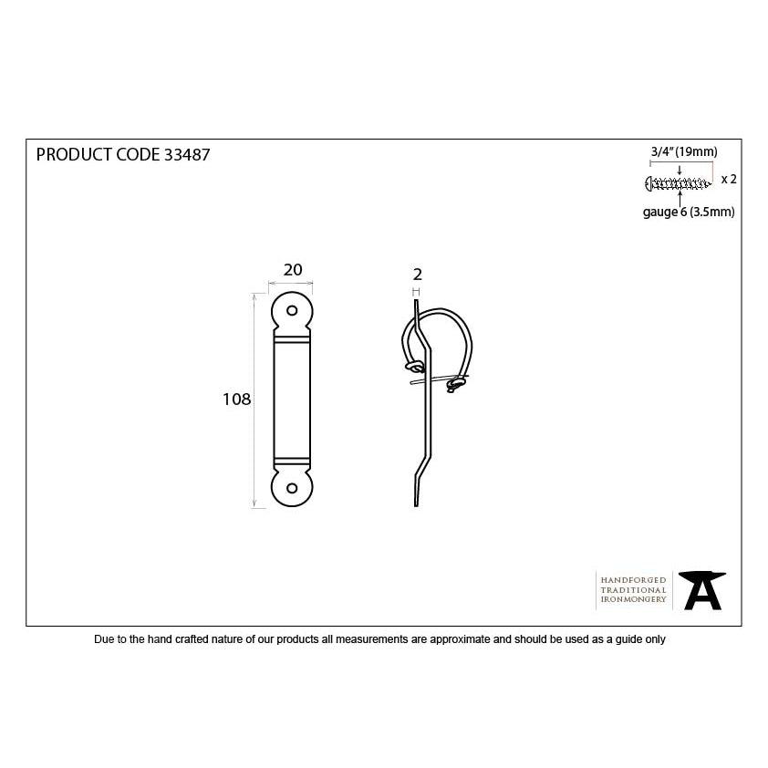 Black Locking Penny End Screw on Staple | From The Anvil-Staple Pins & Plates-Yester Home