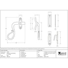 Black Locking Shepherd's Crook Fastener - LH | From The Anvil-Locking Fasteners-Yester Home