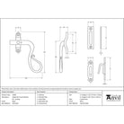 Black Locking Shepherd's Crook Fastener - RH | From The Anvil - Locking Fasteners - From The Anvil - Yester Home