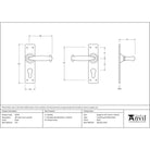 Black MF Lever Euro Lock Set | From The Anvil - Lever Euro - From The Anvil - Yester Home