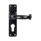 Black MF Lever Euro Lock Set | From The Anvil - Lever Euro - From The Anvil - Yester Home