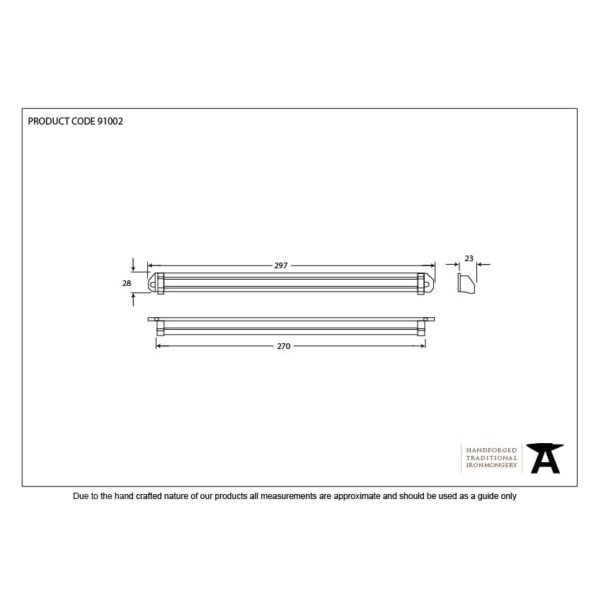 Black Medium Aluminium Canopy 297mm | From The Anvil-Canopies-Yester Home