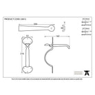 Black Medium Bean Thumblatch - XL | From The Anvil-Thumblatches-Yester Home