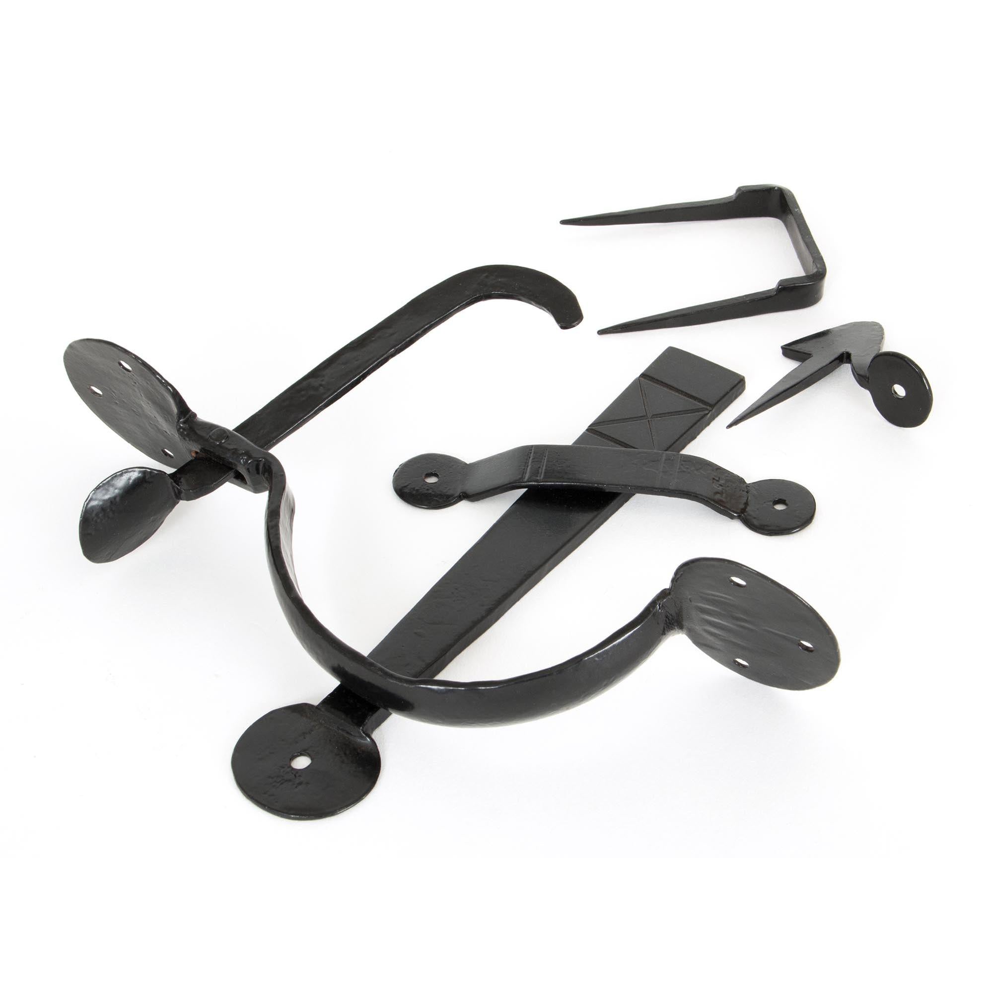 Black Medium Bean Thumblatch - XL | From The Anvil - Thumblatches - From The Anvil - Yester Home