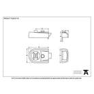 Black Modern Case Night Latch | From The Anvil - Night Latches - From The Anvil - Yester Home